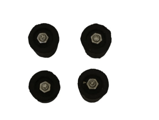 LPG Gas Stove Legs with Inner Stainless Steel Nut - Bolt (Black) - Set of 4 Pieces - Image 2